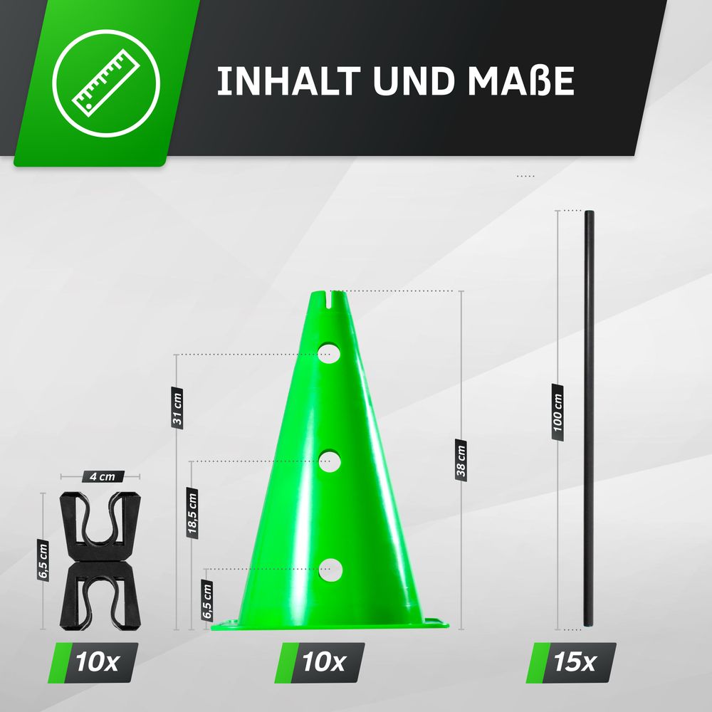 Mehrzweck Dribbling Pfosten Set