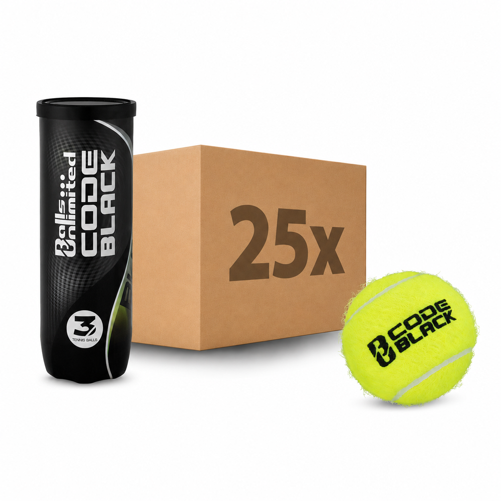 Tennisbälle Code Black 25 x 3er Dose im Karton