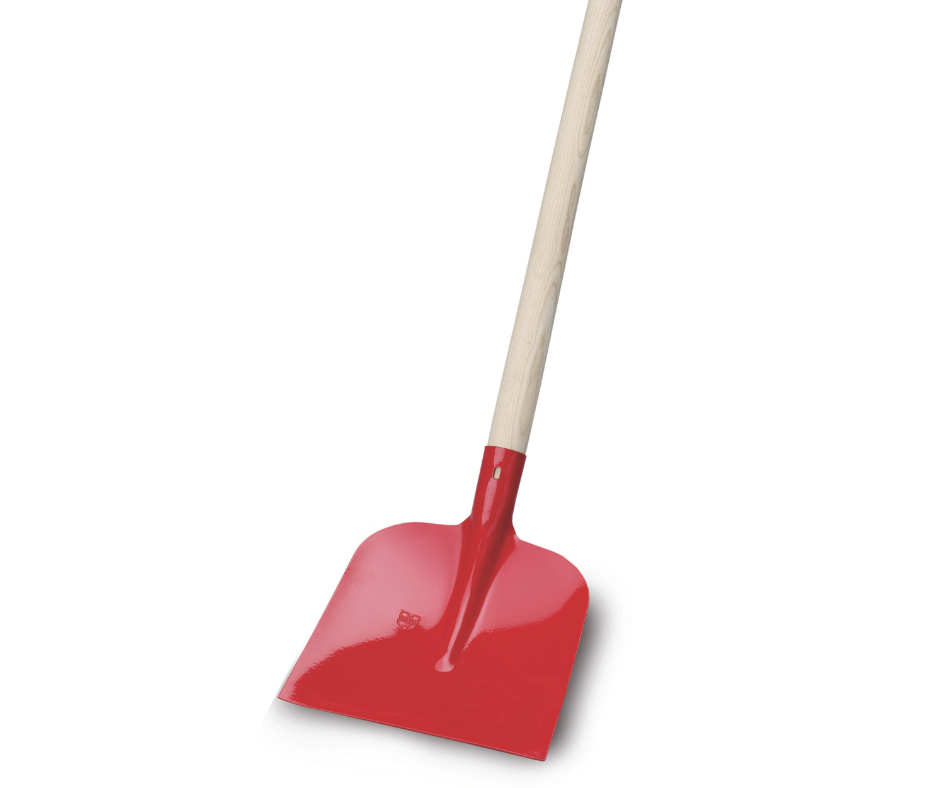 Tennis Court Shovel "Holstein" Steel, Red, Straight Blade