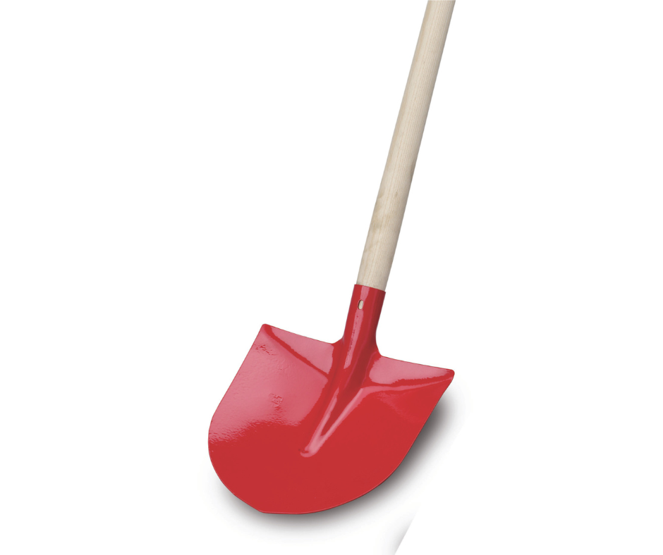 Tennis Court Shovel Frankfurt Steel Red, Rounded