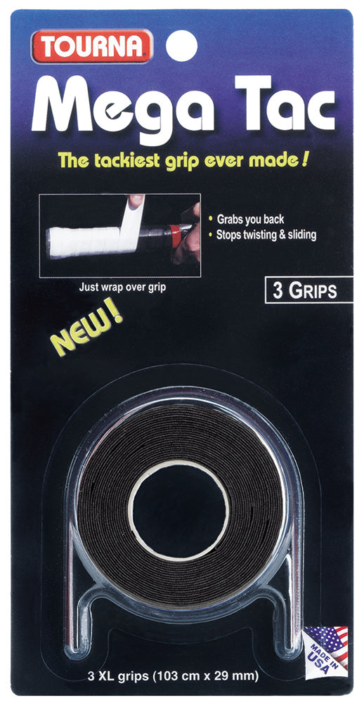 Tennisgriffband Tourna Mega Tac 3er Schwarz