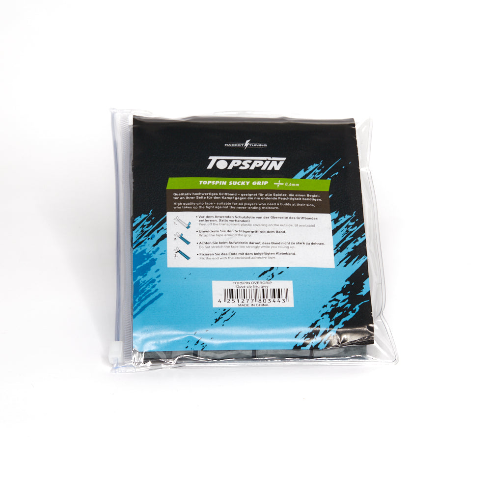 Topspin Sucky Grip - Overgrip - 12er, grau