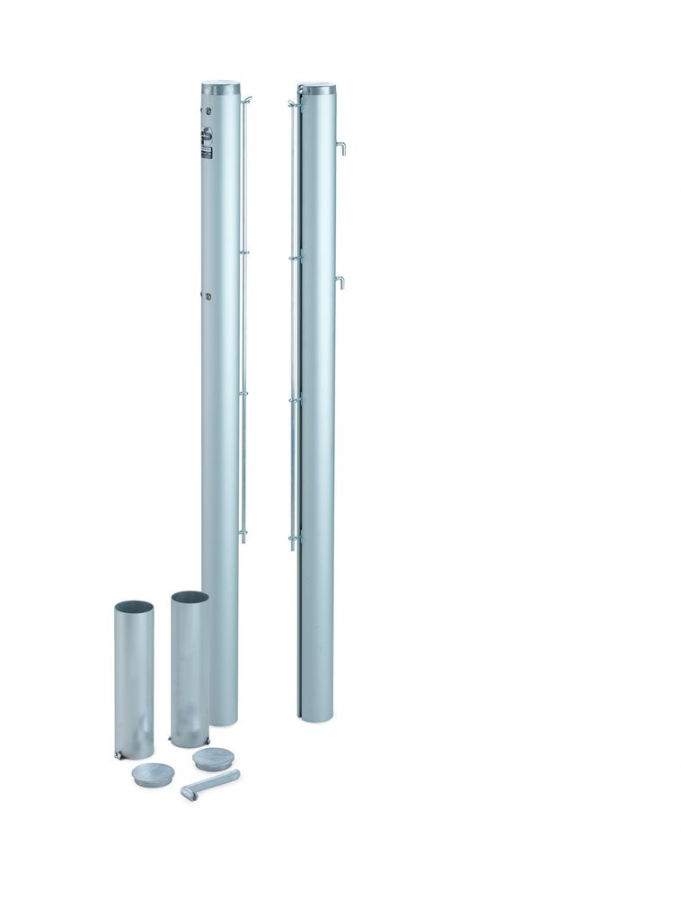 Tennis Net Posts Court Royal TP 83 – Round Aluminum Posts with Internal Spindle