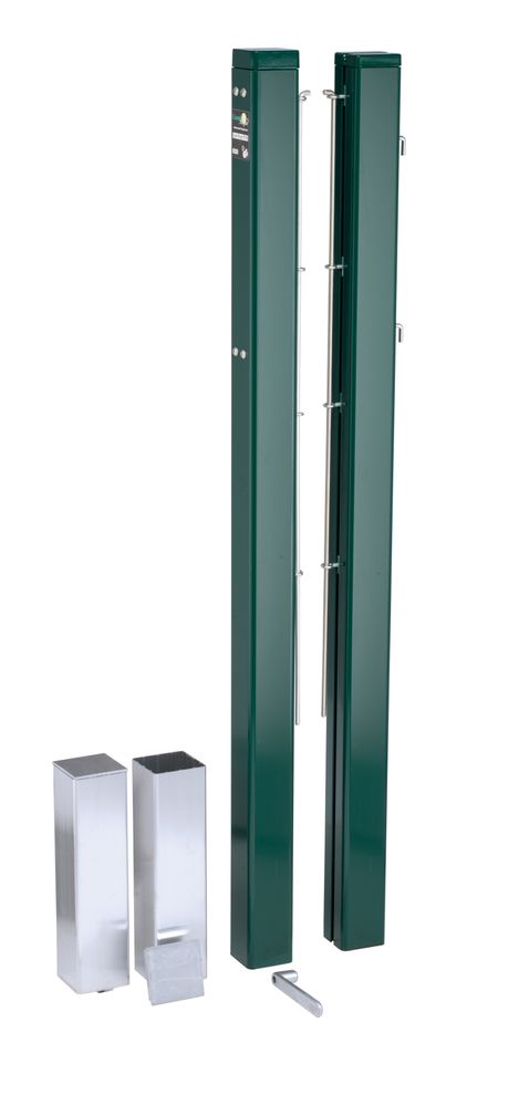 Tennis net post USA steel TP 80 cm square green