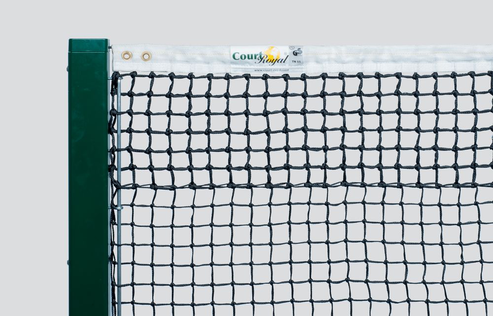 Tennisnetz Court Royal TN 55, schwarz Einzelfeld