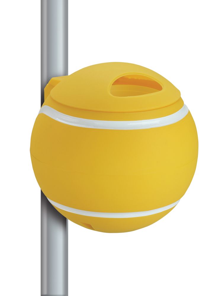 Design Papierkorb Tennisball gelb