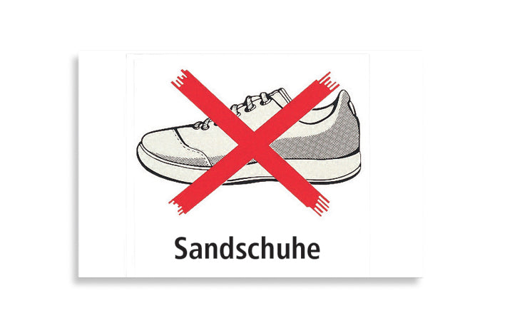 Tennis Court Sign "Clay Court Shoes Prohibited"