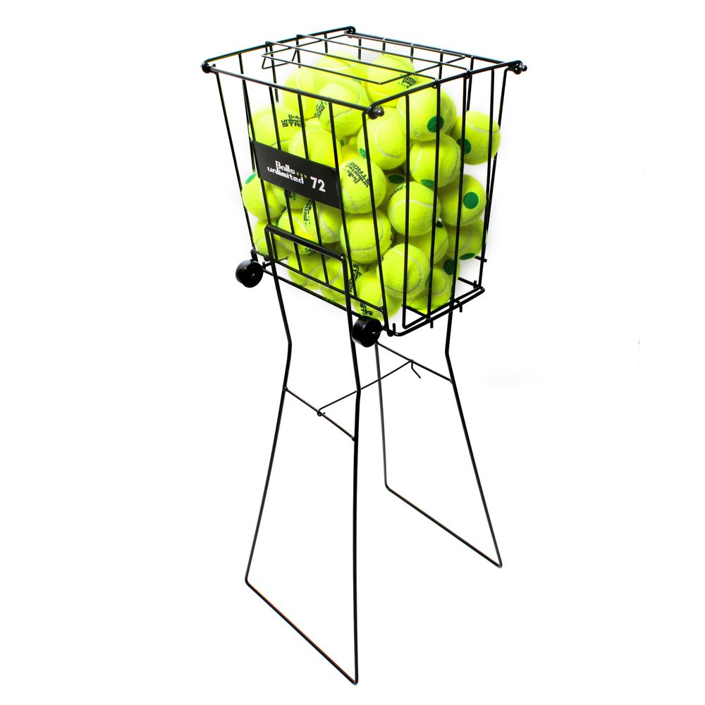 Tennis Ball Basket Metal with Wheels
