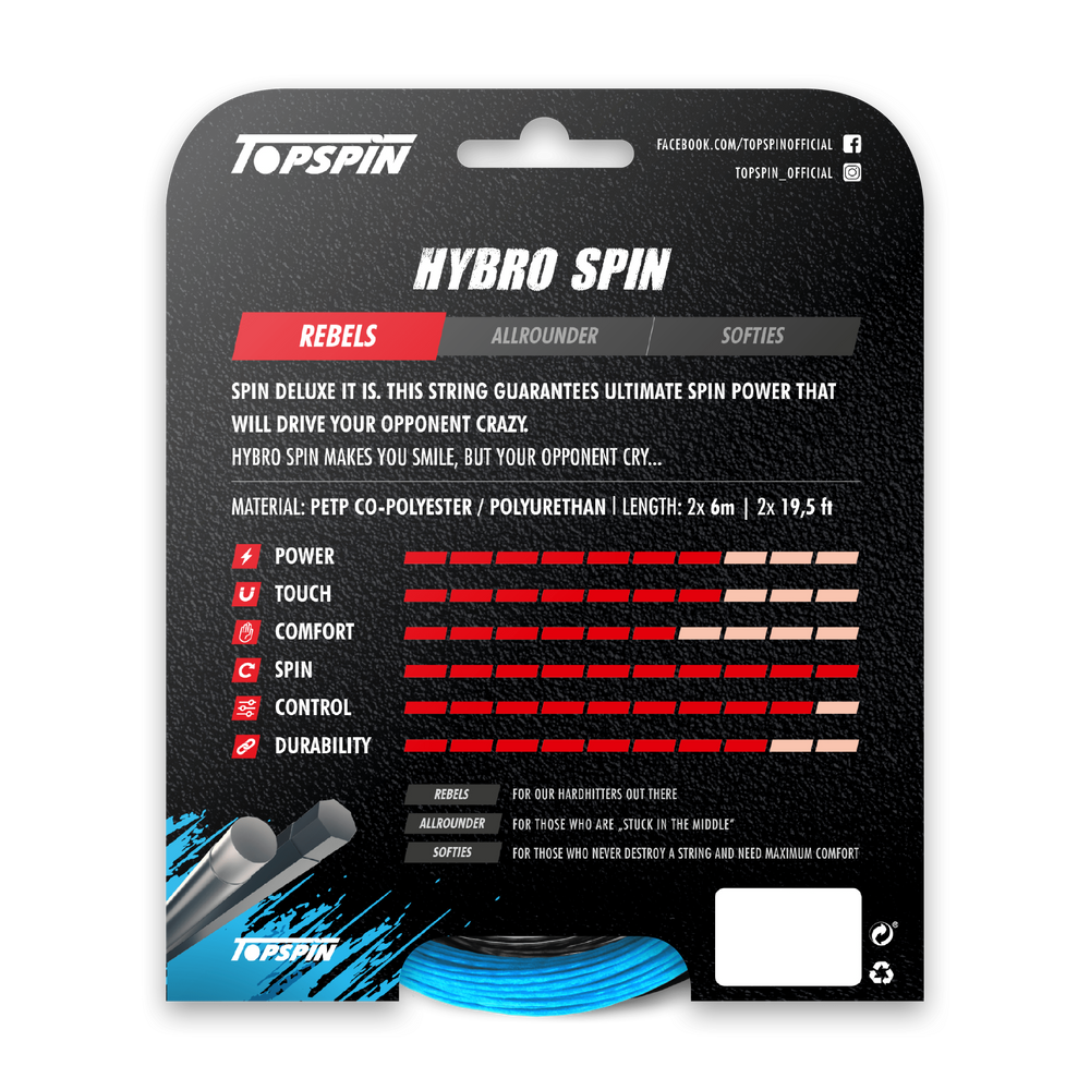 Topspin Hybro Spin Saitenset - 2 x 6m