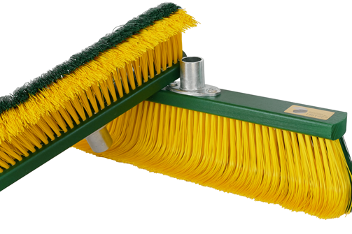 Krallenbesen – 45 cm, PVC-Borsten gelb/grün