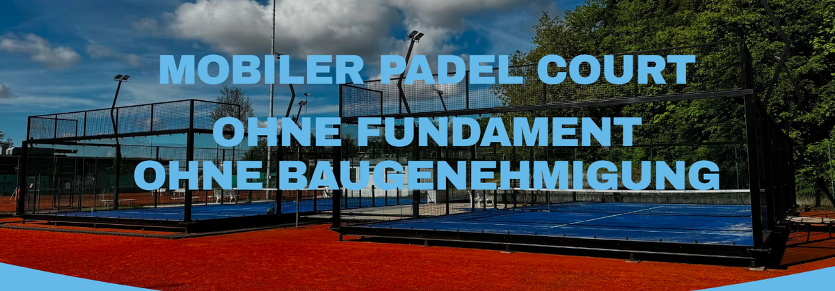 Mobiler Padel Court Flexipadel ohne Fundament
