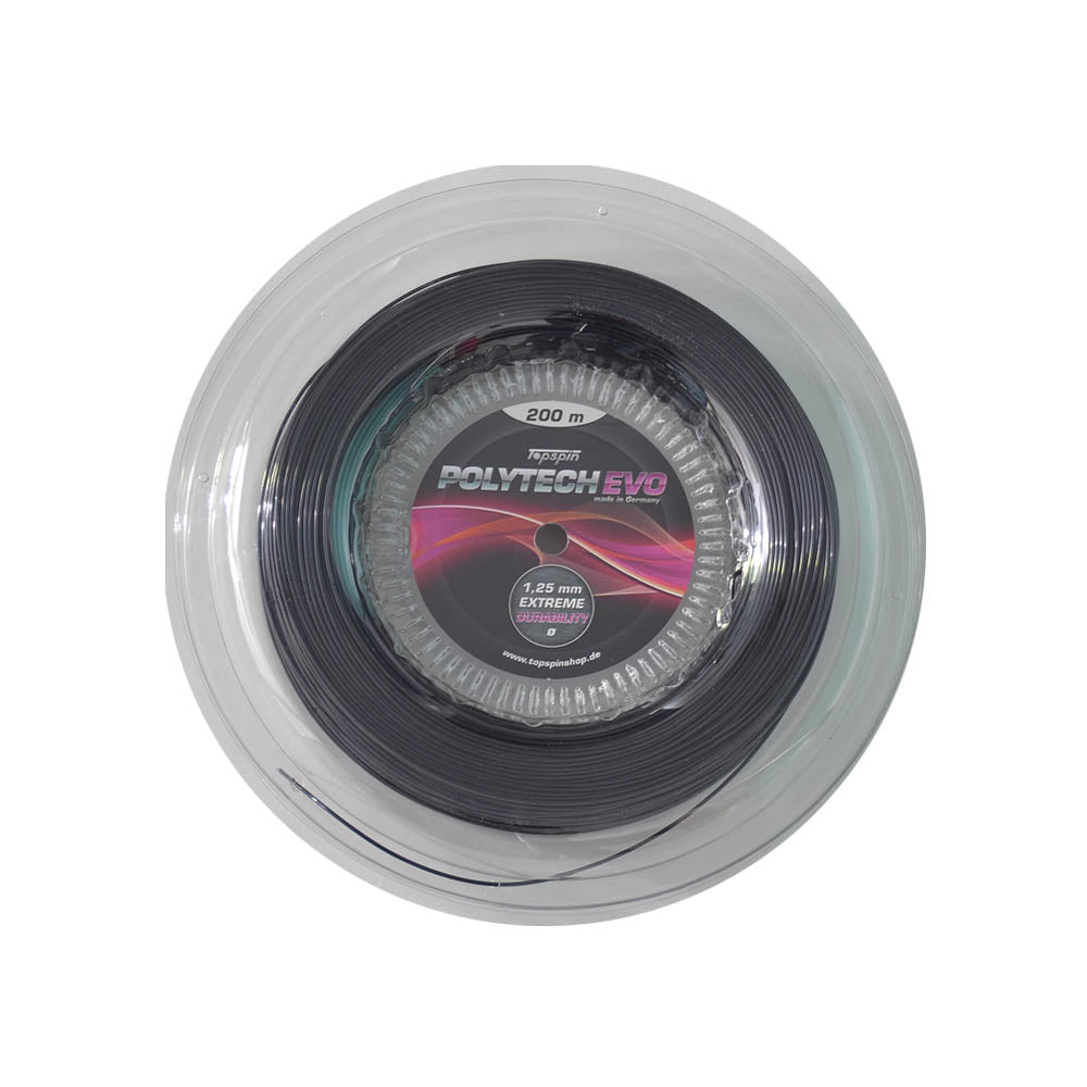 Topspin Poly Tech Evo Saitenrolle - 200m - schwarz