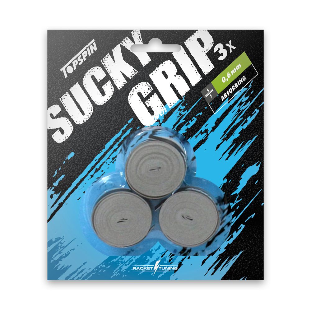 Topspin Sucky Grip - Overgrip - 3er, grau