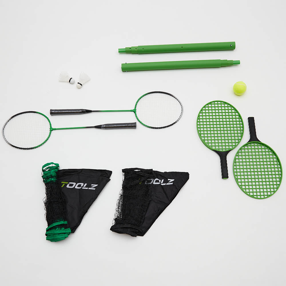Mobiles 2in1 Tennis- & Badmintonnetz