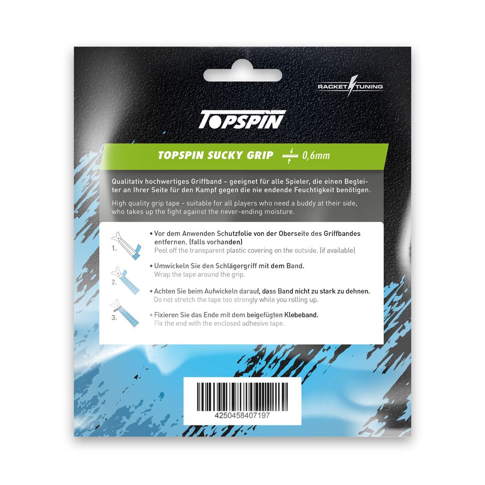 Topspin Sucky Grip - Overgrip - 12er, grau