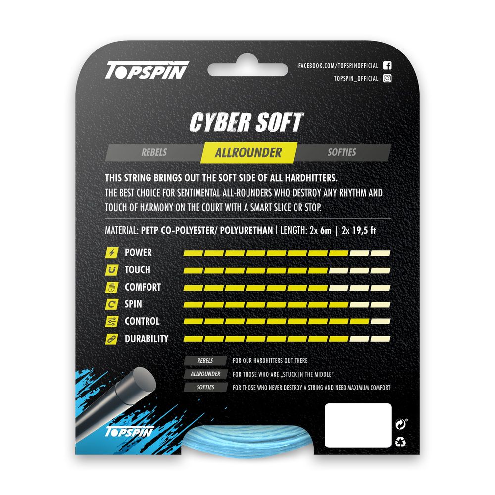Topspin Cyber Soft Saitenset - 12m