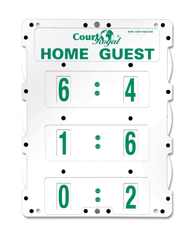 Tennis-Scoreboard Court Royal Pointer Heavy II Freestanding - White