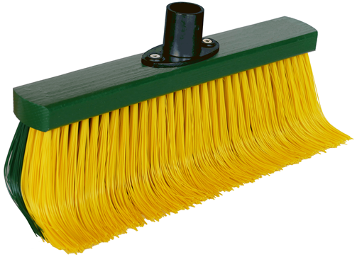 Krallenbesen – 35 cm, PVC-Borsten gelb/grün
