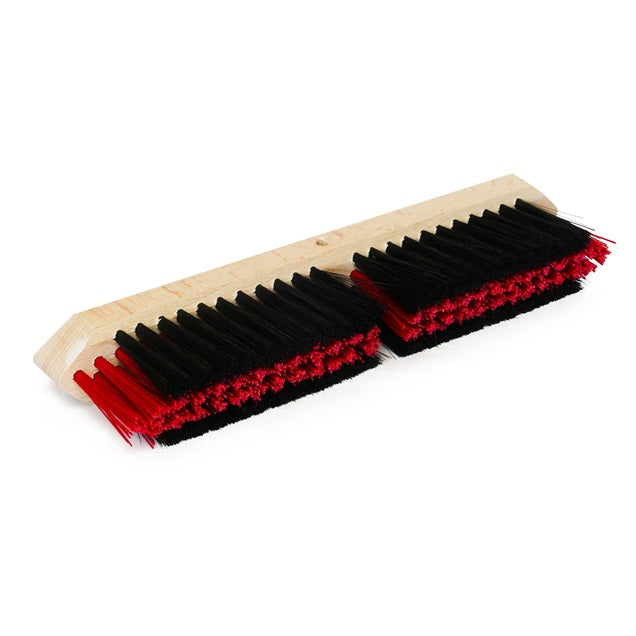 Linienbesen Tennis Dual – Schwarz/Rot, spitzes Holz, 25 cm