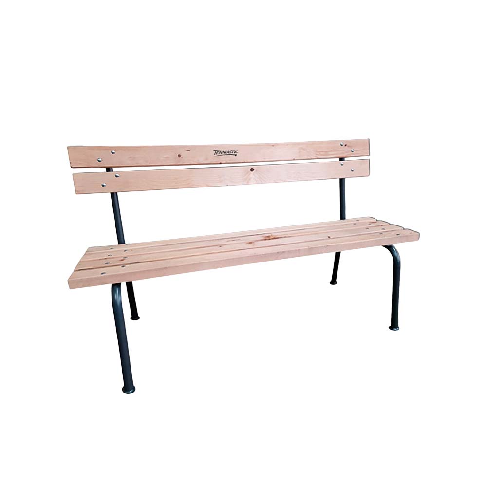 Tenntastic Tennis Wood Bench with Backrest – 160 cm, Fir Wood Kit
