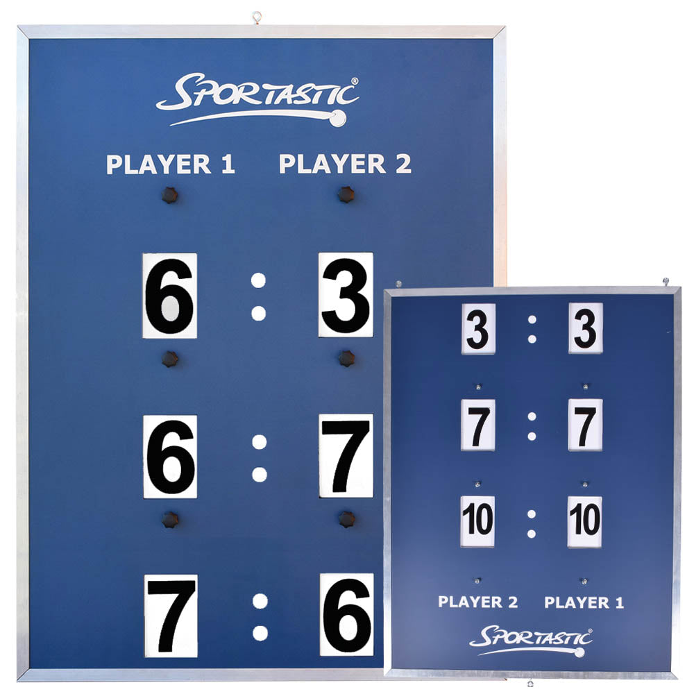 Tennis Scoreboard PREMIUM – 75 × 100 cm, Double-Sided, blue