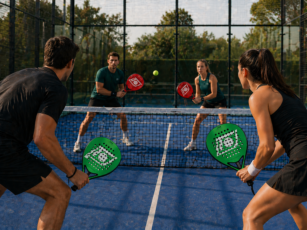Padelschläger Topspin Line Edition – 360g Full Carbon 3K, Sandpaper Oberfläche, EVA 15 Kern - green