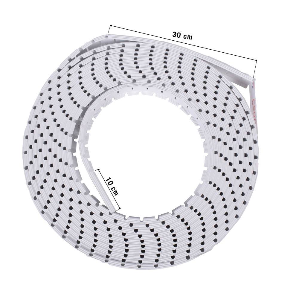 TENNtastic WHITE FLEX 5 – Tennis Line All-In Set 50 mm, with Fixing System, White