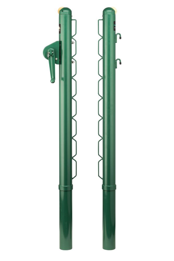Tennis Net Post USA Steel TP 76 cm round green